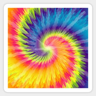 Tie Dye Style Abstract Art Rainbow Sticker